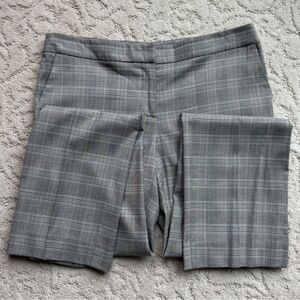 Lafayette 148 New York Gray Plaid Sz 6 Women’s Straight Legged Dress Pants.